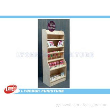 White Natural Pine Wooden Display Stands Multi Layers For S